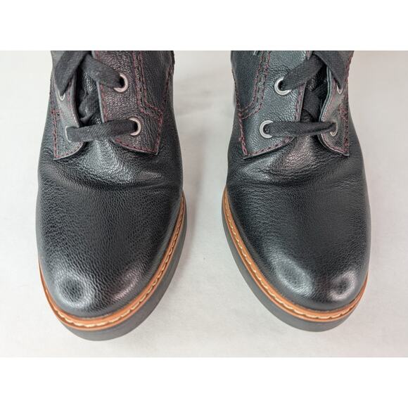 Naturalizer Callie Black Tumbled Leather Heeled Booties Size 9M EUC - Picture 6 of 10